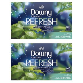 Downy Infusions 다우니 인퓨전 건조기 시트 섬유유연제 버치워터 앤 보테니컬 105장 2팩