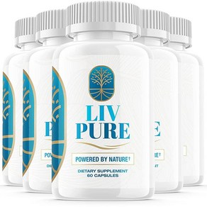 (5팩) Liv Pure Powered by Nature Advanced Formula Liver Live 순수 정화 기능 보충제 (300캡슐)