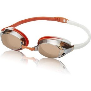 스피도 뱅퀴셔 EV 미러 수경 Speedo Vanquishe Mioed Swim Goggles 고글 물안경 성인 여자 남자, Mioed White Oange/Smoke/G, 미러 화이트 오렌지/스모크/그레이