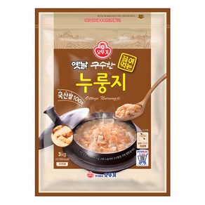 오뚜기옛날 구수한 끓여먹는 누룽지, 3kg, 1개