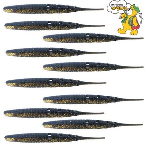 JRC 엘리게이터 유브이 8홀 쉐드 UV-HOLE SHAD4 1봉 10마리 광어 우럭웜, BG007, 1개