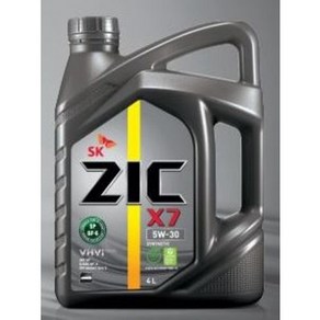 지크 ZIC/X7/100%합성유/연비개선/가솔린/LPG/승용엔진오일/SNPLUS/SP/5W30/5W20/4리터, ZIC X7 FE(5W20)(4리터), 1개, 4L