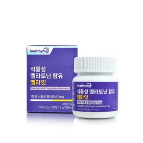 나이트 플로우 멜라토닌 500mg x0정 잠을 부르는 식물성 멜라잇, 1개, 30정