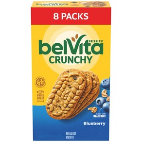 belVita Bluebey Beakfast Biscuits 8 Packs (4 Biscuits Pe P belVita 블루베리 아침 식사 비스킷 8팩(팩당 비스킷 4개, 49g, 1개