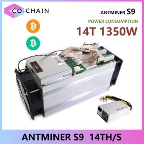 ANTMINER 비트코인 채굴 ASIC 암호화 채굴 BTC BCH 채굴 S9 S9J 14T S9K S9i 보다 비트메인 PSU 포함 S9, 02 WHITE, 1개