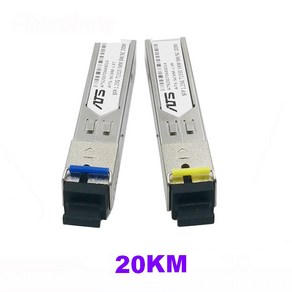 SFP 모듈 SC 커넥터 1.25G BiDi 1310nm/1550nm WDM 스위치 송수신기 (DDM 기능 포함), 01 1 Pai 20KM, 1개