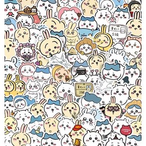 [치이카] 먼작귀 스티커모음 100장 100p 치이카와 하치와레 다꾸필수템 귀여운스티커 스티커세트 조각스티커, 1개