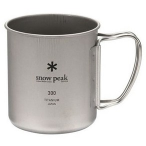스노우피크 티타늄 싱글 머그 컵 300, 실버, 1개