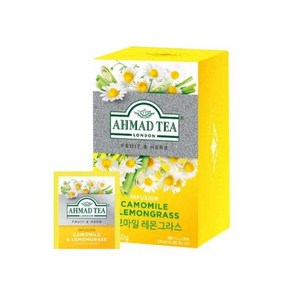 아마드 고급 과일 맛있는 카페 업소용 건강 꽃 잎 허브 차 티 캐모마일 레몬그라스 20T, 1.5g, 1개, 20개입