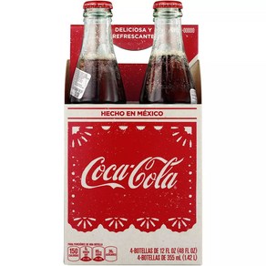 코카콜라 멕시칸코크 멕시코산 유리병 콜라 소장가치 코크 12oz(355ml) 4병 Coke De Mexico Mexican, 4개, 355ml