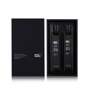 쿠엔즈버킷 국산 100% 저온압착 참기름 들기름 200ml*2병 선물 세트, 2개, 200ml