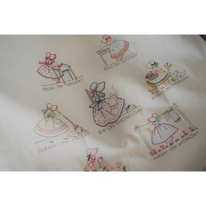 Sunbonnet Sue v010 프랑스자수 디자인 원단, 1개