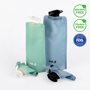 베이퍼 Vapu 이클립스 접이식 물병 스포츠 접는 물병 700ml, 0.7L그린, 1개