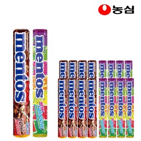 멘토스 혼합 레인보우&콜라 37.5g x 각8개(총16개) 과일혼합맛 콜라맛 츄잉캔디 소프트캔디 어린이간식 사무실간식 최애간식 과일맛캔디 사탕, 1개