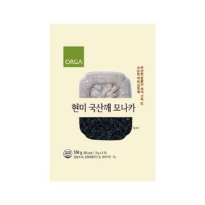 올가홀푸드현미 국산깨 모나카 (13gx8EA)(2입) 간식 겨울 아이들 회사 집 휴게실 탕비실 학교 자취필수 과자, 104g, 2개