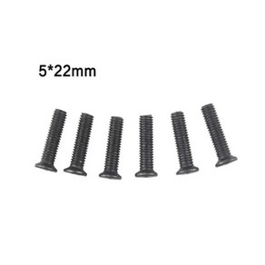 공구 6Pc 고정 나사 드릴 척 생크 어댑터 M5/M6 UNF 도구 액세서리용 22mm 왼나사, [01] M5x22mm