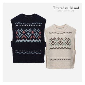 써스데이아일랜드 Thusday Island 기하학 패턴 베스트(T228MVT232W)