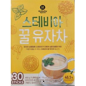 맥널티커피 스테비아 꿀 유자차, 15g, 30개입, 1개