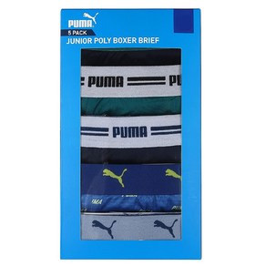 PUMA 푸마 주니어 남아 드로즈 브리프 박스 사각 5매 세트