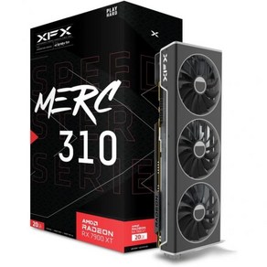 XFX 스피드스터 MERC310 AMD 라데온 RX 7900XT 울트라 게이밍 그래픽 카드20GB GDDR6 RDNA 3 RX79TMERCU9, RX 7900 XT Ulta, 1개