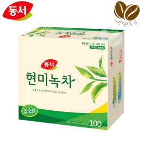 동서 현미녹차 업소용100T 국산차, 1.3g, 1개, 100개입