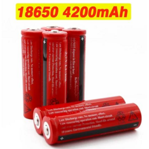 18650 리튬 이온 배터리 LED 손전등용 충전식 배터리 가속기 37V 4200MAh 신제품, 2개