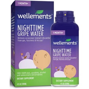 Wellements Nighttime Gipe Wate 웰레먼트 그라이프 워터 120ml, 1개