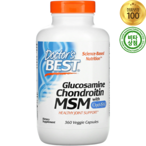 닥터스베스트 글루코사민 콘드로이친 옵티 Opti MSM 360정 비건 Glucosamine Chondoitin Joint Suppot, 1개