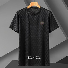 쥬엔리치 4XL-11XL 남성 빅사이즈 반팔 티 쿨소제 체크