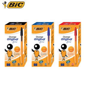 BIC 빅오렌지볼펜 fine 0.8mm 12자루다스