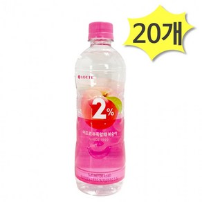 이프로 부족할때 복숭아 500ml x 20개 이온음료 2% 부족할때 롯데칠성음료