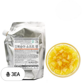 딜라잇가든 복숭아 소프트 잼, 1kg, 3개