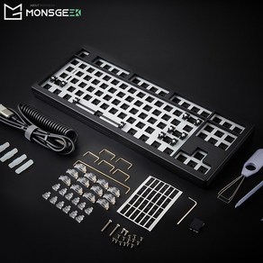 MONSGEEK M3 글로벌 V3 버전 몬스긱 커스텀 키보드 텐키리스 풀 알루미늄 블랙