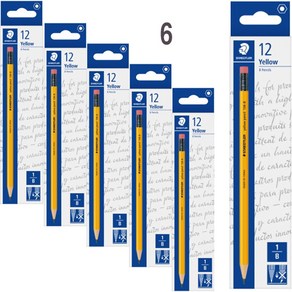 스테들러 노랑연필 134 옐로우 연필 6타 세트