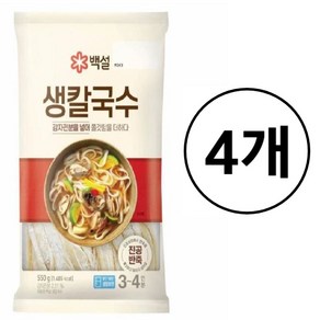 CJ 백설 생칼국수면, 4개, 550g