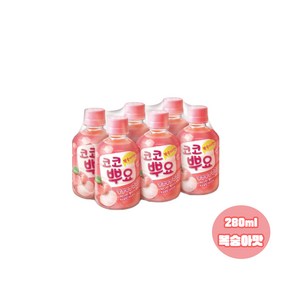 팔도 코코뿌요 복숭아맛 280ml 6개입/코코젤리/무료배송, 6개