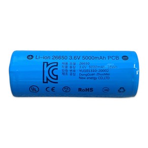 메이툴 26650 충전 배터리 리튬이온 충전지 3.6V 5000mAh 충전용 건전지 KC인증 상품 가격5 500원, 충전배터리18650(2600mAh)(3.7V), 1개, 1개입