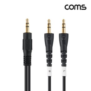 Coms 스테레오 분리형 R/L 케이블 3M AUX 3.5mm TB661, 1개