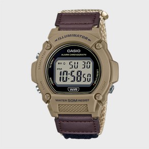 CASIO 카시오 W-219HB-5A 아웃도어 패브릭밴드 디지털시계