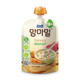 맘마밀 안심이유식 9개월부터, 100g, 10개, 녹황채소와 소고기