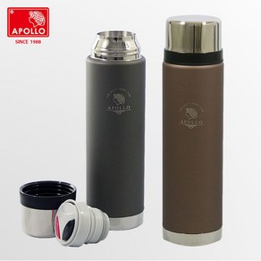 아폴로 컬러보온병 AP-C800 800ml/아폴로보온병/보온물병/아이스박스/쿨박스, 카키그레이