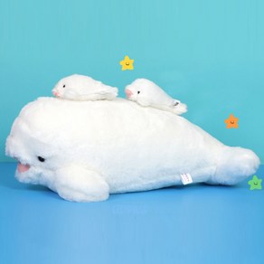 베베 벨루가 인형 35cm 애착 동물 물고기, 1개