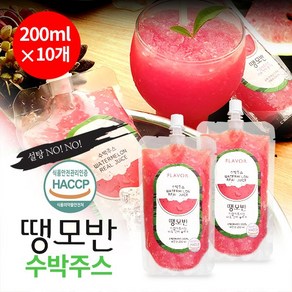 땡모반 국내산100% 원물 수박주스 200ml 10개