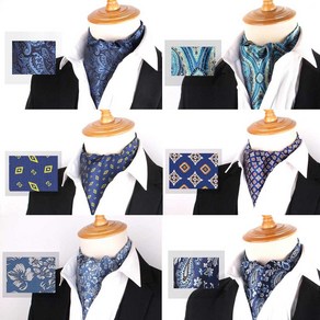 남성 남자캐주얼넥타이 새로운 캐슈 넥타이 웨딩 정장 Ascot scunchie Bitish Soft Floal Paisley Neck Tie Gavatas