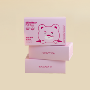 슬림베어 캔디 가르시니아캄보지아 9중기능성 비타민 츄어블 10정 x 3통 (96g) x 1박스, 핑크츄 딸기맛, 30정