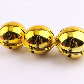 헤세드 2개) 40mm 샤이닝 유광 컬러방울 딸랑이 방울, 2개, 골드