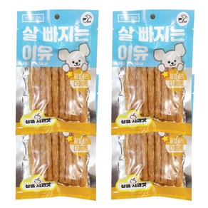 살빠지는이유 저칼로리 덴탈 강아지간식 15p, 사과, 50g, 4개