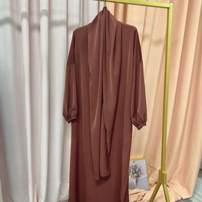 Abaya 두바이 터키 이슬람 hijab 드레스 모로코 kaftan 드레스 여성용 이슬람기도 옷 jilbeb obe longue piee abaya, 커피, 2