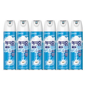 해피홈 유한양행 에어로솔 수성 살충제 무향, 500ml, 6개