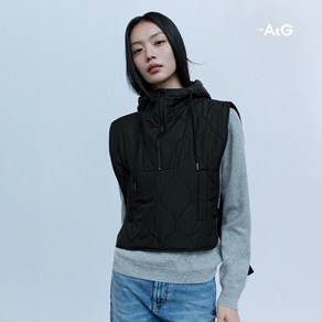 [The AtG] 더엣지 24FW 모아레 퀼팅 후드 베스트